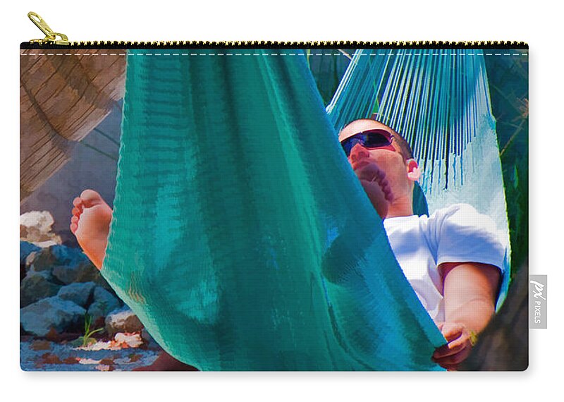 Relaxing Zip Pouch featuring the photograph Island Hammock Time by Ginger Wakem
