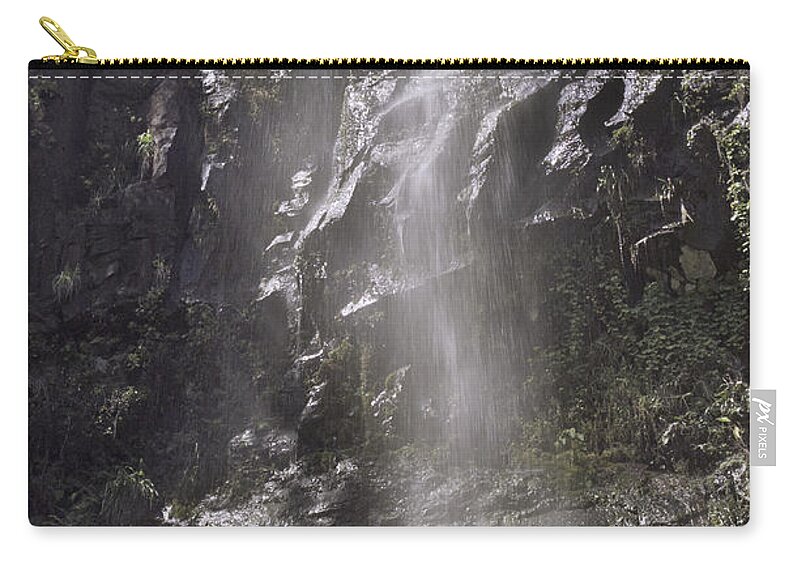 Water Zip Pouch featuring the photograph Hana Road Falls by Peter J Sucy