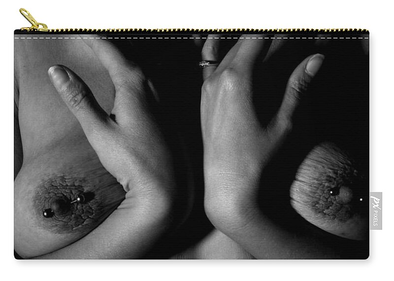 Nude Zip Pouch featuring the photograph Hands by Joe Kozlowski