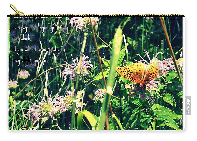 Butterfly Zip Pouch featuring the photograph Happiness is a Butterfly by Poetry and Art