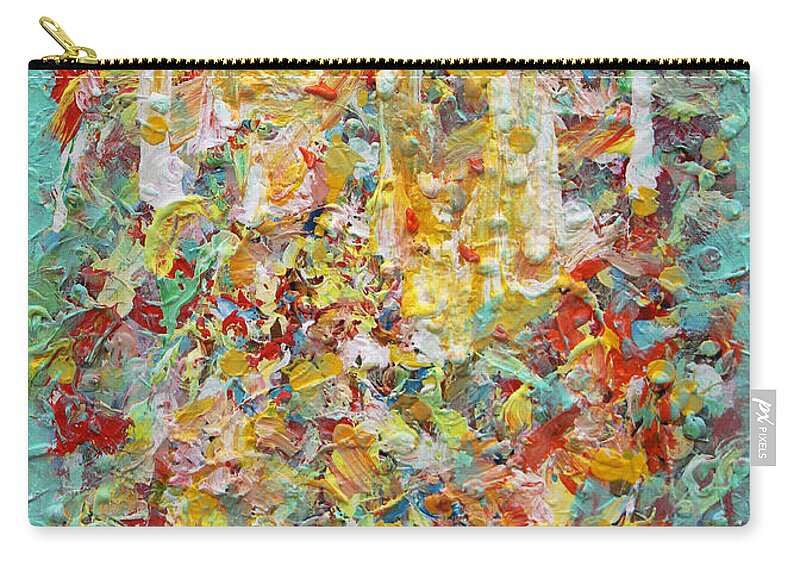 Happy Hour Zip Pouch featuring the painting Happy Hour by Dariusz Orszulik