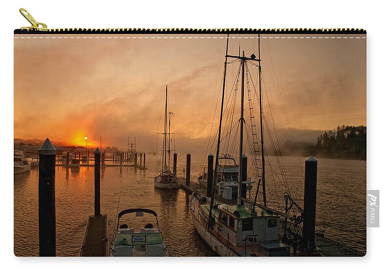 Florence Zip Pouch featuring the photograph Harbor by Lisa Chorny