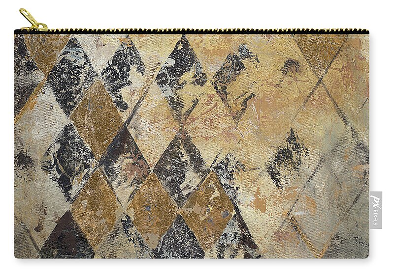 Harlequin Zip Pouch featuring the painting Harlequin II by Patricia Pinto