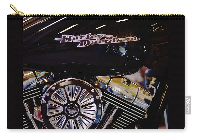 Motorcycle Carry-all Pouch featuring the photograph Harley Davidson Abstract by Kae Cheatham