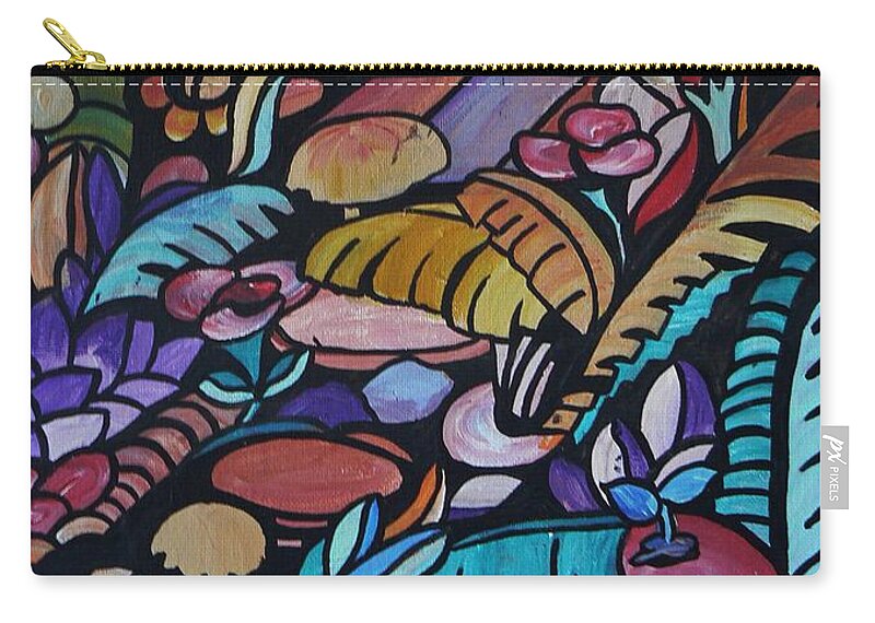 Garden Zip Pouch featuring the painting Harmony Garden by Barbara St Jean