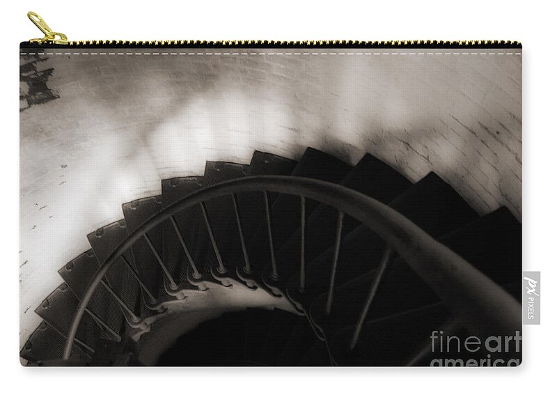 Staircase Zip Pouch featuring the photograph Hatteras Staircase by Angela DeFrias