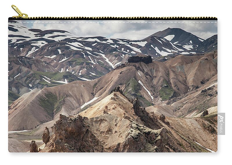 South Central Iceland Zip Pouch featuring the photograph Hattur by Johann S. Karlsson