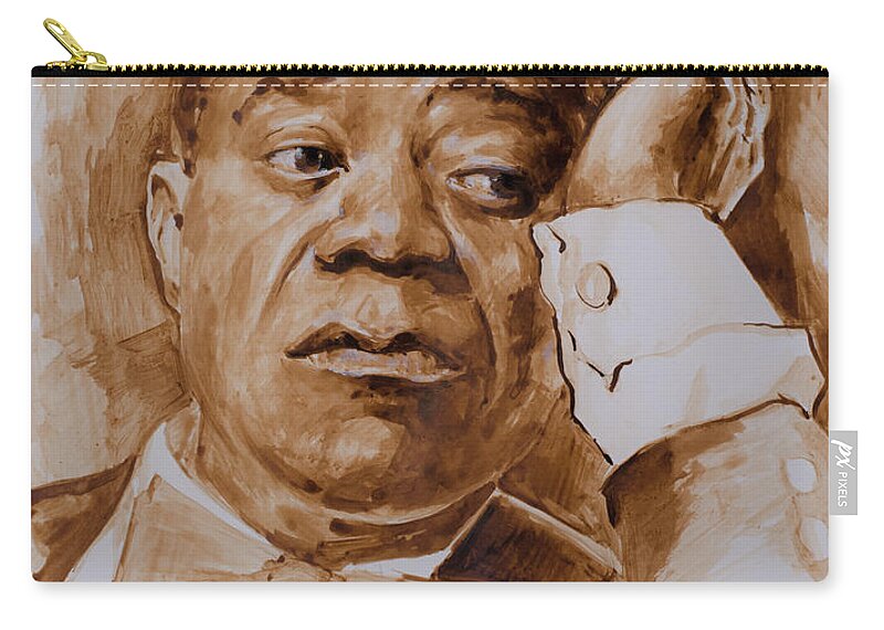 Louis Armstrong Zip Pouch featuring the painting Having a break by Laur Iduc