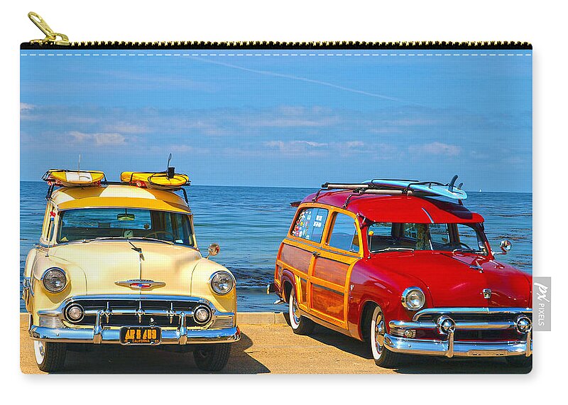 Ford Zip Pouch featuring the photograph Cousins at Royal Palms by Joe Schofield