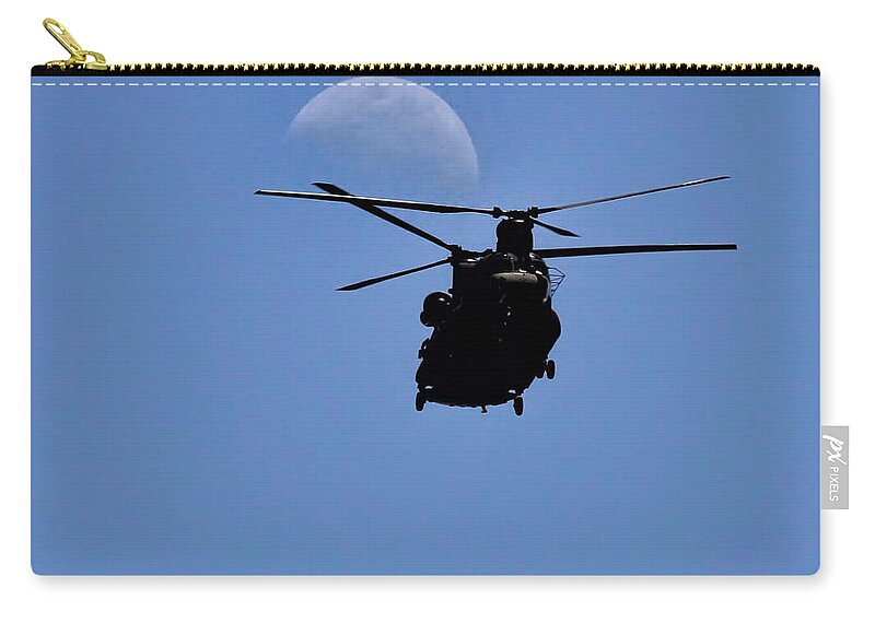 Moon Zip Pouch featuring the photograph Heading Home by Lucy VanSwearingen