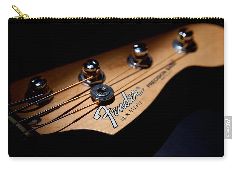 Bass Guitar Zip Pouch featuring the photograph Headstock by Peter Tellone