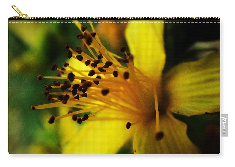 Flower Zip Pouch featuring the photograph Heart of a flower by Zinvolle Art