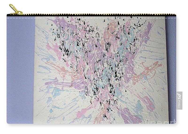 Acrylic Zip Pouch featuring the painting Heart Splash by Mars Besso