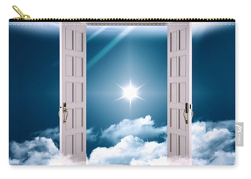 Cloud Zip Pouch featuring the photograph Heaven Gate on Clouds by Stefano Senise