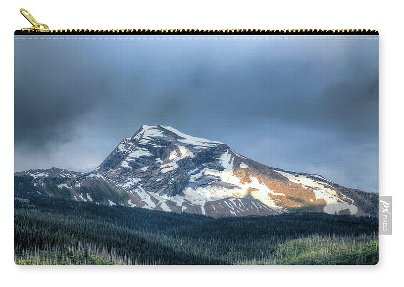 Tranquility Zip Pouch featuring the photograph Heavens Peak Glacier National Park by Glenn Ross Images