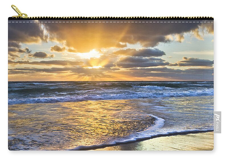 Clouds Zip Pouch featuring the photograph Heaven's Skylight by Debra and Dave Vanderlaan