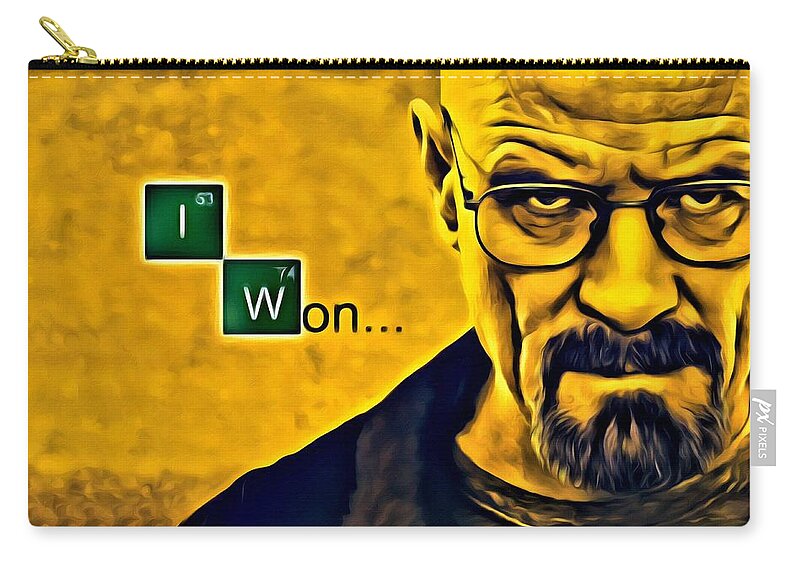 Tv Zip Pouch featuring the painting Heisenberg Won by Florian Rodarte
