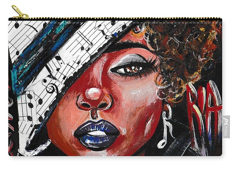 Artbyria Zip Pouch featuring the photograph Her First LOVE...Music by Artist RiA