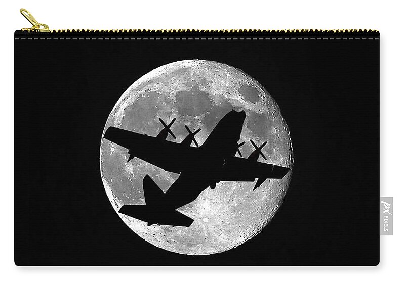 Hercules Zip Pouch featuring the photograph Hercules Moon Vertical by Al Powell Photography USA