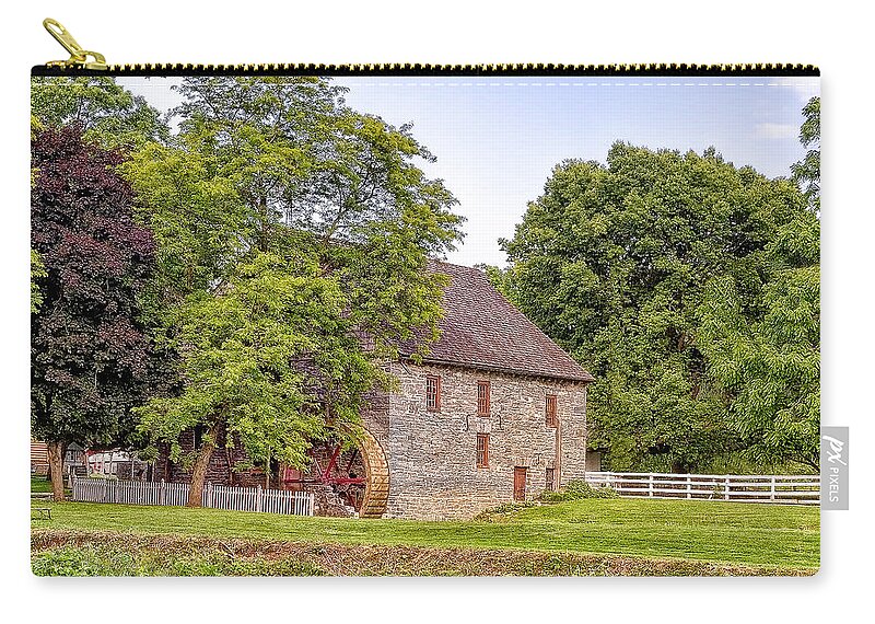 Fine Art Zip Pouch featuring the photograph Herr's Mill by Jim Thompson
