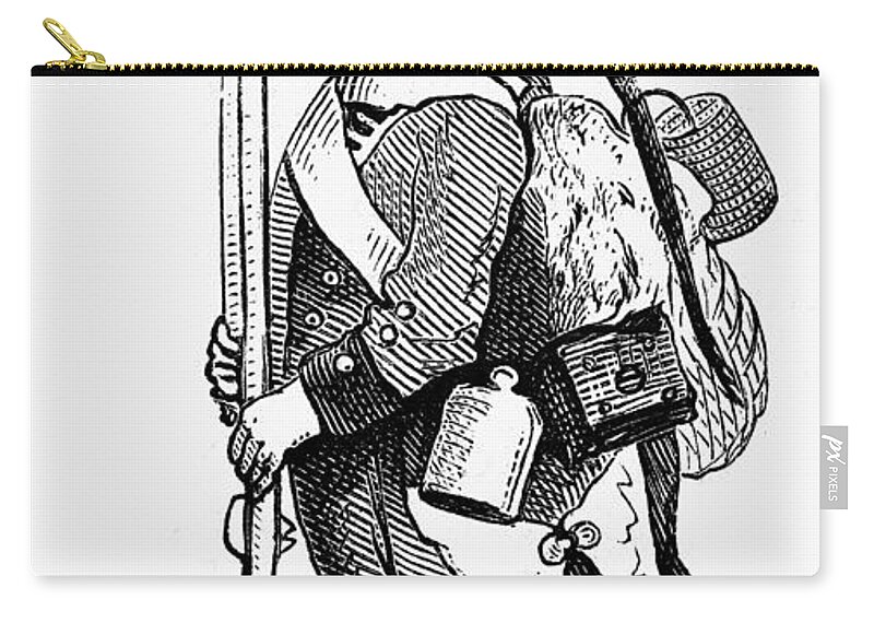 1770s Zip Pouch featuring the photograph Hessian Soldier by Granger