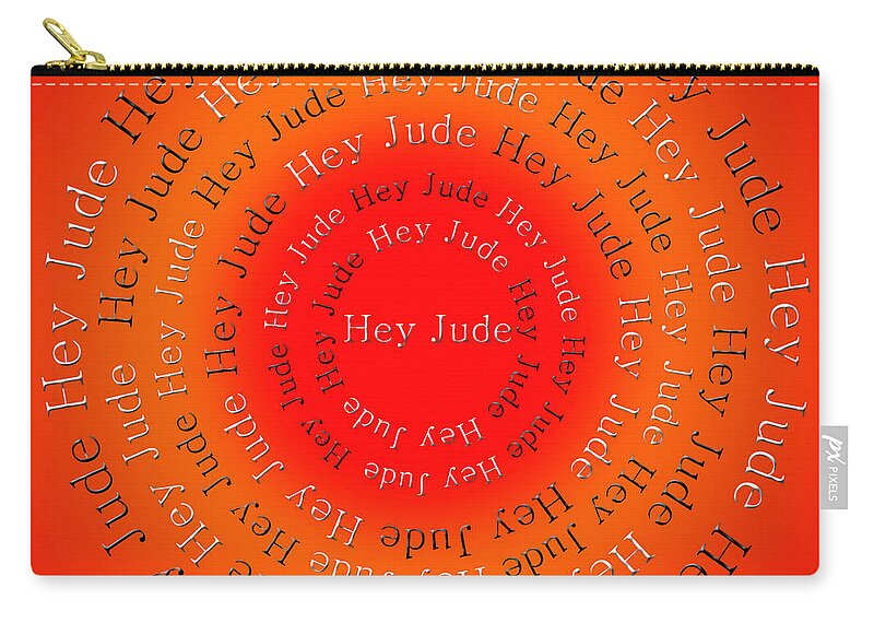 Hey Jude Zip Pouch featuring the digital art Hey Jude 6 by Andee Design