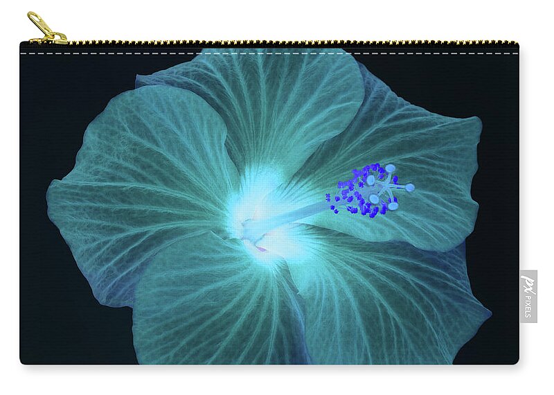 Haslemere Zip Pouch featuring the photograph Hibiscus In Soft Shades Of Deep by Rosemary Calvert