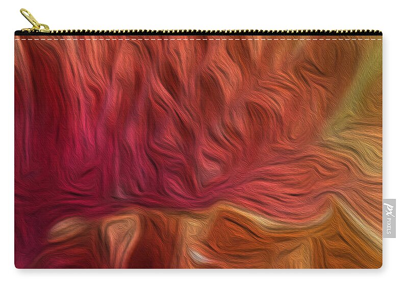 Acrylic Zip Pouch featuring the painting Hibiscus Right Panel by Vincent Franco