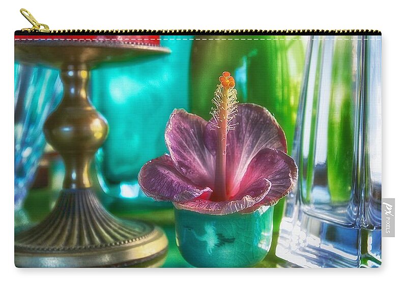 Hibiscus Zip Pouch featuring the photograph Hibiscus Tea by Jade Moon