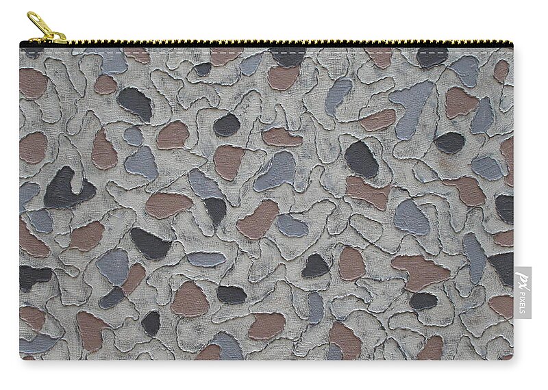 Abstract Zip Pouch featuring the painting Hidden Hearts by Trish Toro