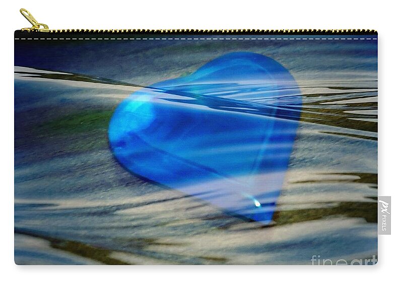 Water Zip Pouch featuring the mixed media Hidden by Leanne Seymour