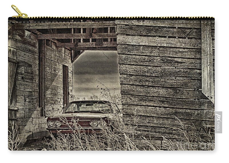 Corvair Zip Pouch featuring the photograph Hiding In Plain Site by Pam Holdsworth