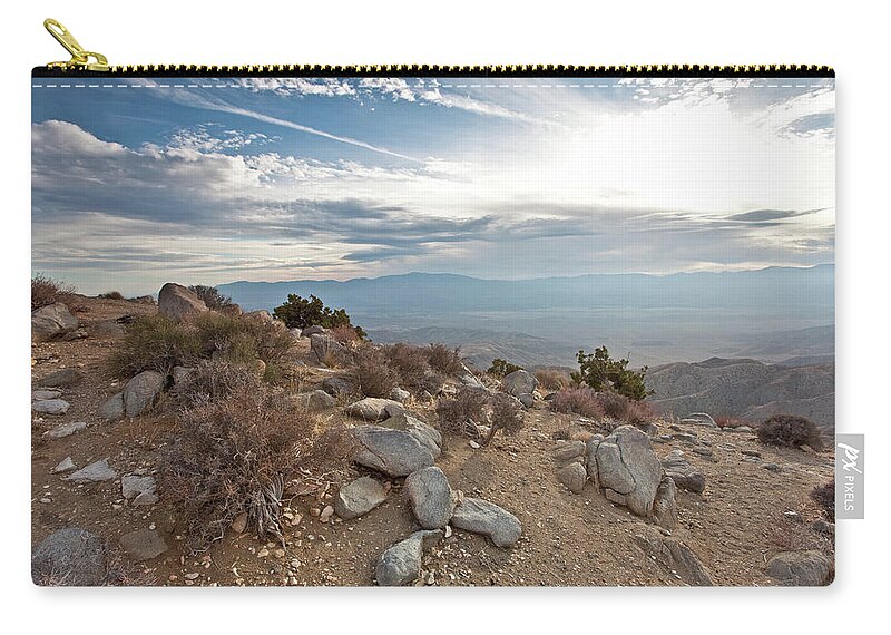 Scenics Zip Pouch featuring the photograph High Desert by Imaginegolf
