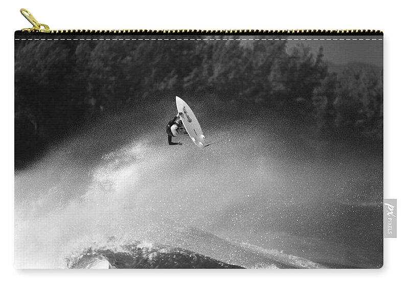 Black And White Zip Pouch featuring the photograph High Flyer by Sean Davey