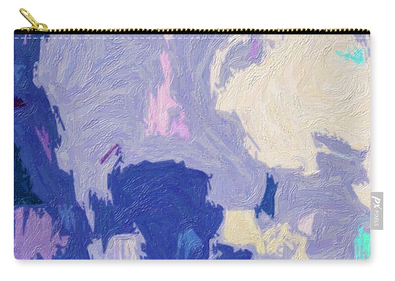 Clouds Zip Pouch featuring the digital art High Road to Taos by Terry Fiala