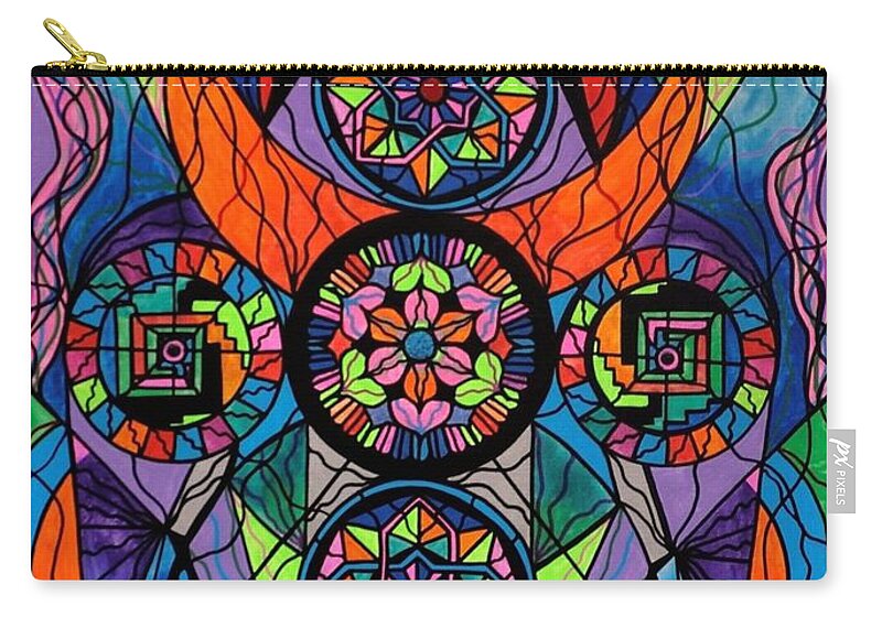 Higher Purpose Zip Pouch featuring the painting Higher Purpose by Teal Eye Print Store