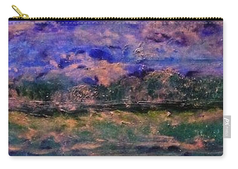 Landscape Zip Pouch featuring the painting Highlands by Denise Railey