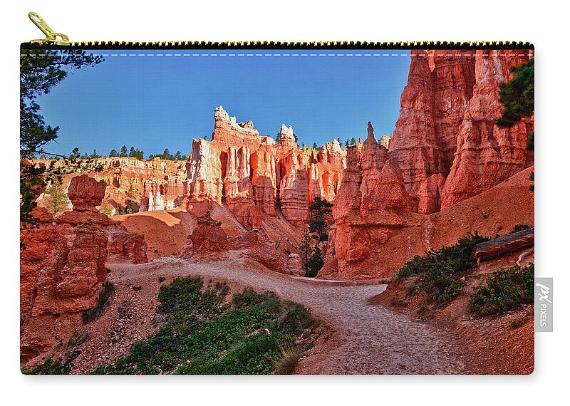 Bryce Canyon Zip Pouch featuring the photograph Hike Through The Hoodoos by Greg Norrell