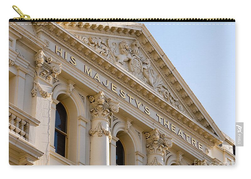 Australia Zip Pouch featuring the photograph His Majesty's Theatre 01 by Rick Piper Photography