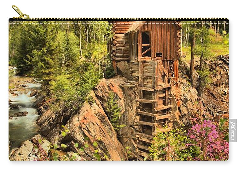 Crystal Colorado Zip Pouch featuring the photograph Historic Crystal Colorado by Adam Jewell