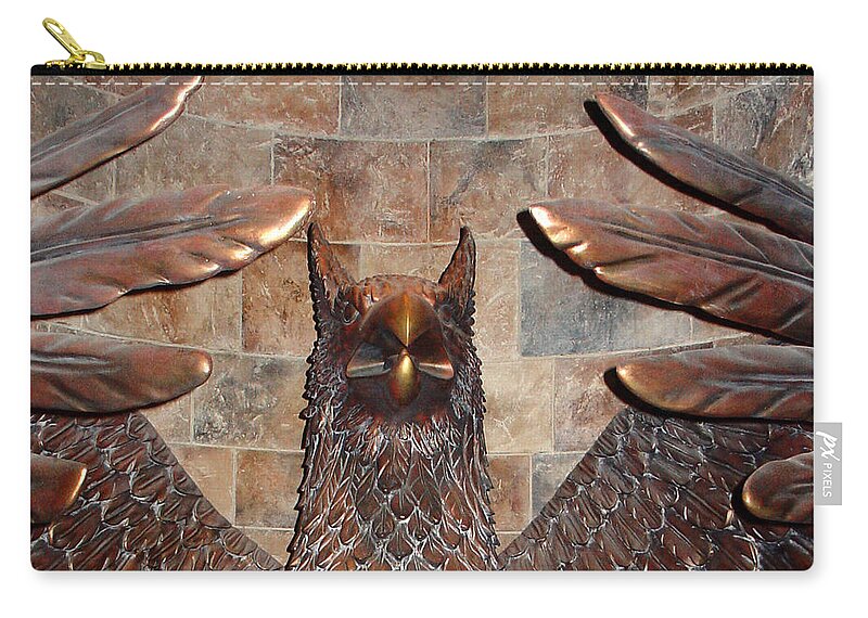 Orlando Zip Pouch featuring the photograph Hogwarts Hippogriff Guardian by David Nicholls