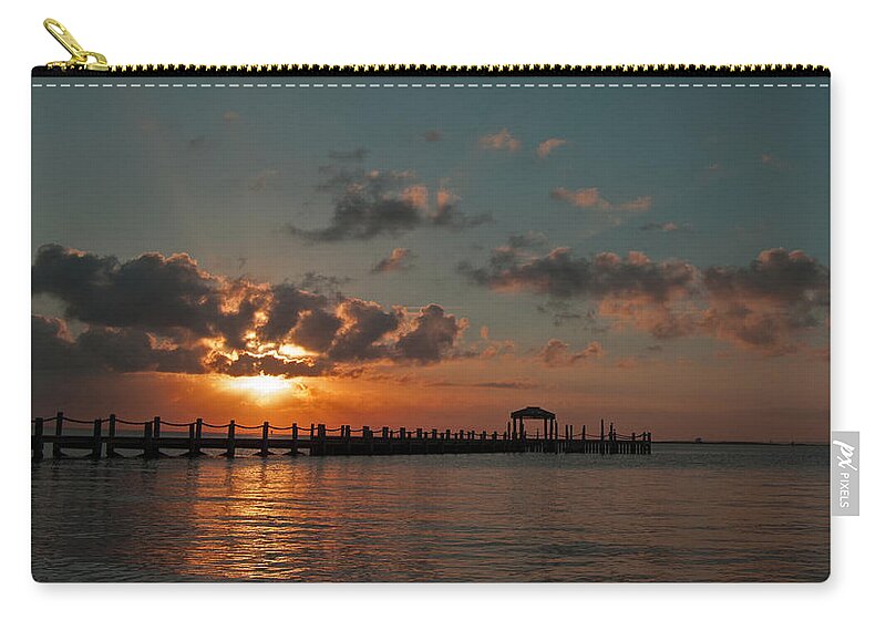 Sunset Zip Pouch featuring the photograph Holgate Bay Sunset by Elsa Santoro