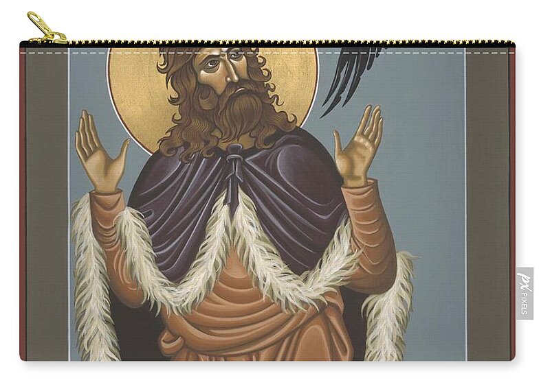 The Holy Prophet Elijah Carry-all Pouch featuring the painting Holy Prophet Elijah 009 by William Hart McNichols
