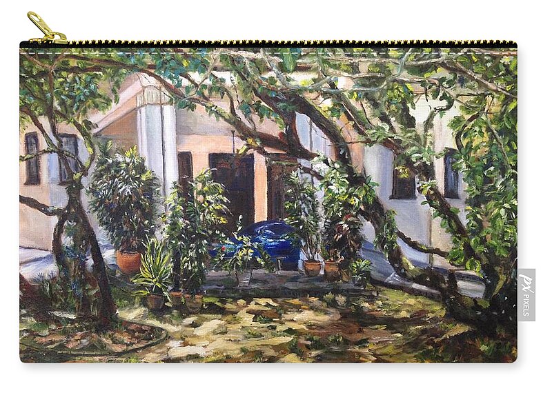 Home Zip Pouch featuring the painting HOME is where the HEART is by Belinda Low