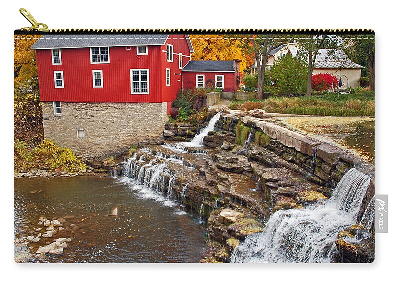 Honeoye Falls Zip Pouch featuring the photograph Honeoye Falls 1 by Aimee L Maher ALM GALLERY