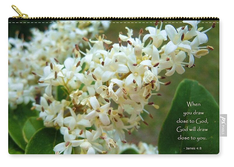 Flower Zip Pouch featuring the photograph Honeysuckle #2 by Robert ONeil