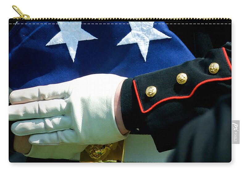 Flag Zip Pouch featuring the photograph Honor by David Kay