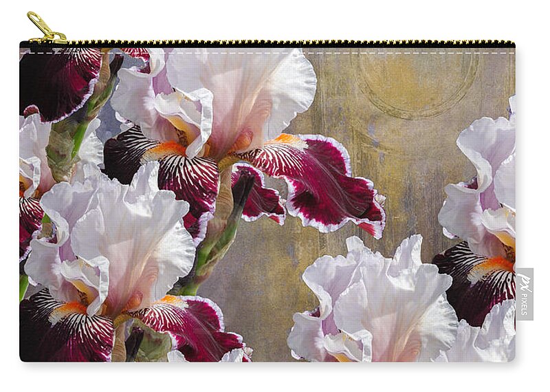 Iris Zip Pouch featuring the photograph Hood Canal Iris by Jeff Burgess