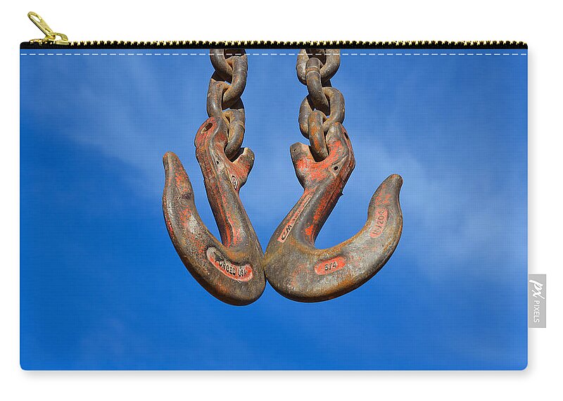 Crane Zip Pouch featuring the photograph Hooked - Photography by William Patrick and Sharon Cummings by Sharon Cummings