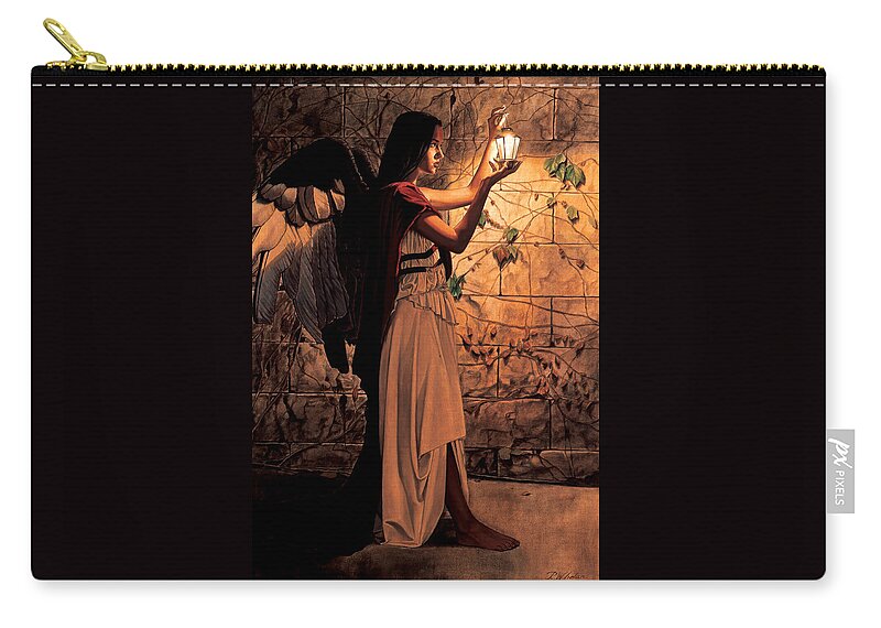 Whelan Art Zip Pouch featuring the painting Hope by Patrick Whelan